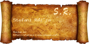 Stefani Róza névjegykártya